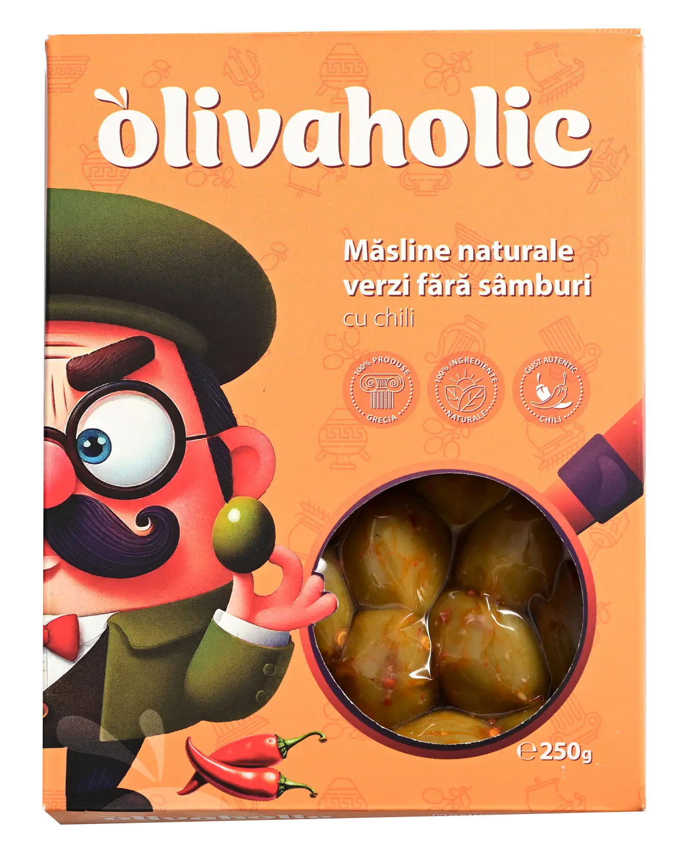 Olivaholic cu chili, fără sâmburi